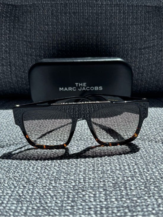 Marc Jacobs Black Havana Square Sunglasses